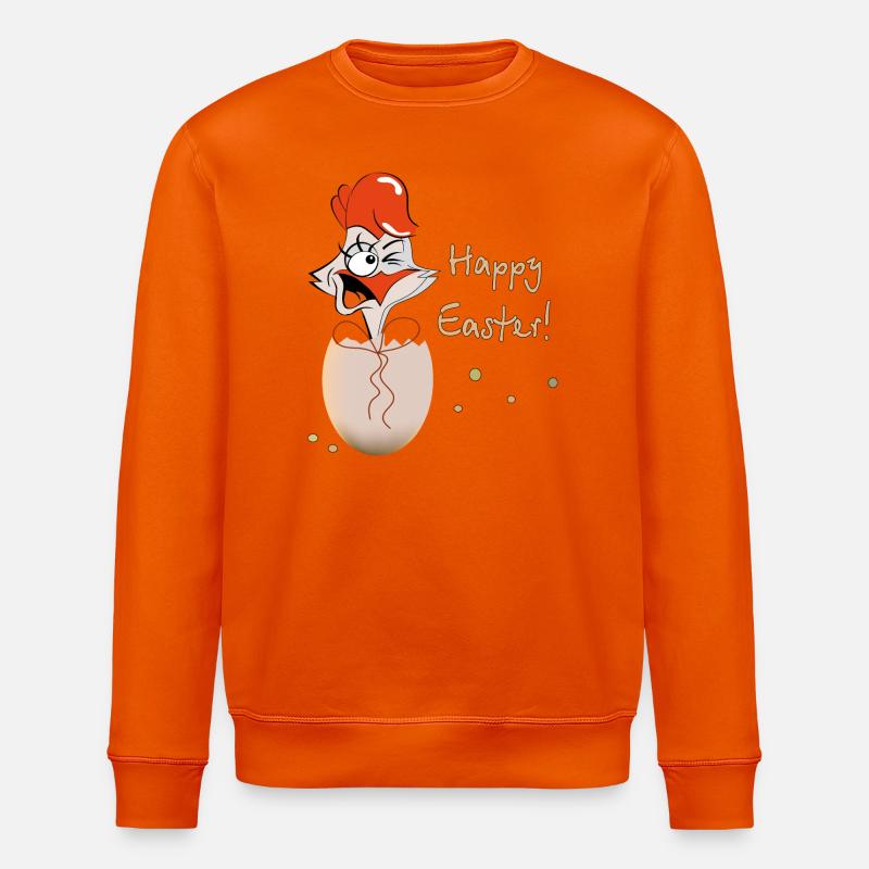 Joyeuses Pâques Coq - Sweat bio ROLLER Stanley/Stella Unisexe - orange profond
