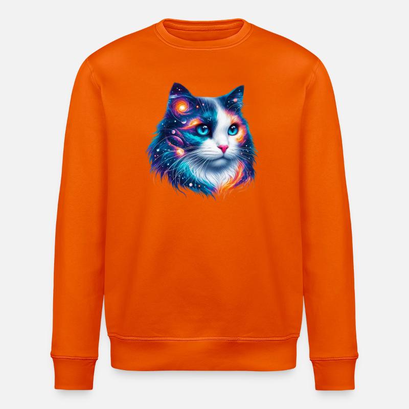 Chat - Sweat bio ROLLER Stanley/Stella Unisexe - orange profond