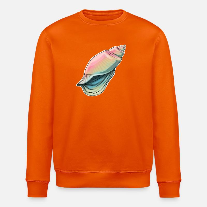 Illustration de coquillage pastel - Sweat bio ROLLER Stanley/Stella Unisexe - orange profond