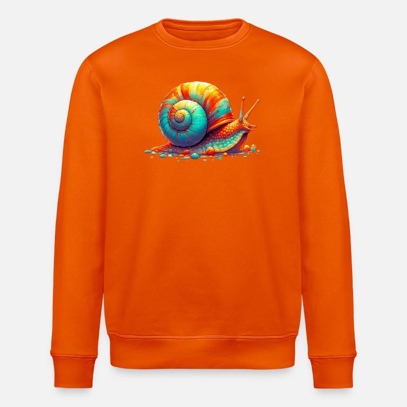 Schnecke - Stanley/Stella Unisex Bio-Sweatshirt ROLLER - Tieforange