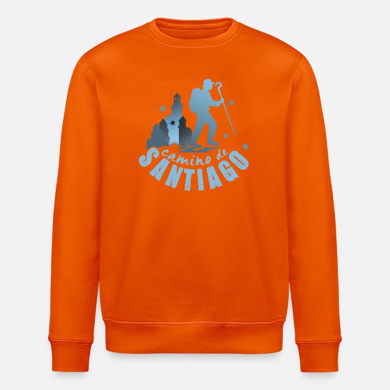 Jakobsweg, Jakobsweg - Stanley/Stella Unisex Bio-Sweatshirt ROLLER - Tieforange