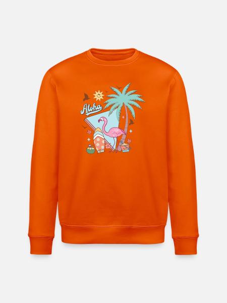 Aloha Été - Sweat bio ROLLER Stanley/Stella Unisexe - orange profond