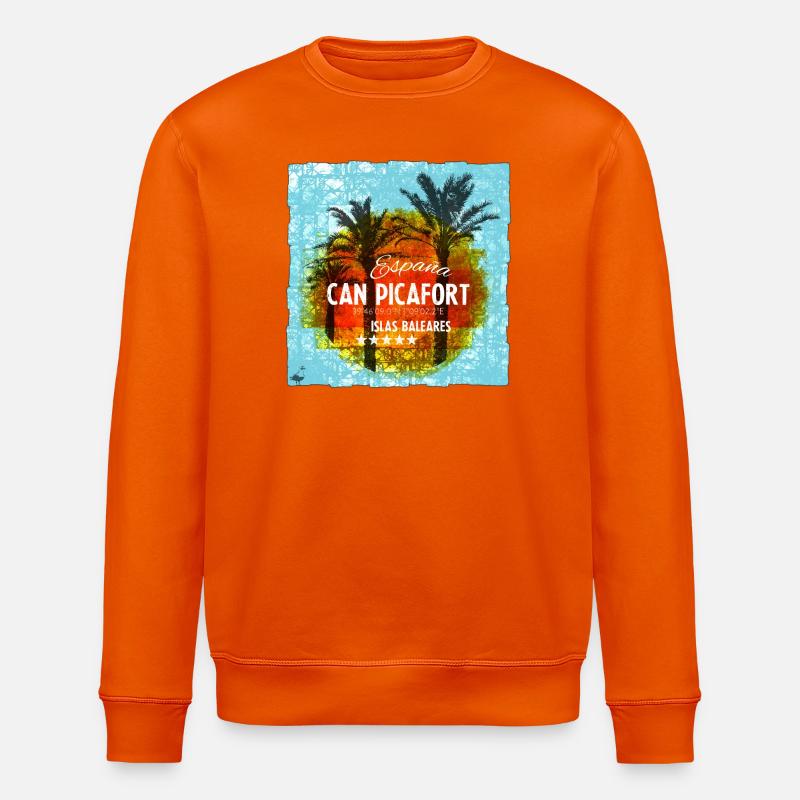 Can Picafort - Sweat bio ROLLER Stanley/Stella Unisexe - orange profond