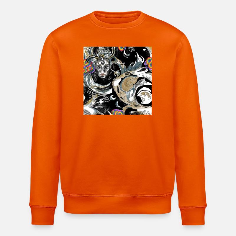 Celestial Wonder Fusion der Kunstfertigkeit - Stanley/Stella Unisex Bio-Sweatshirt ROLLER - Tieforange