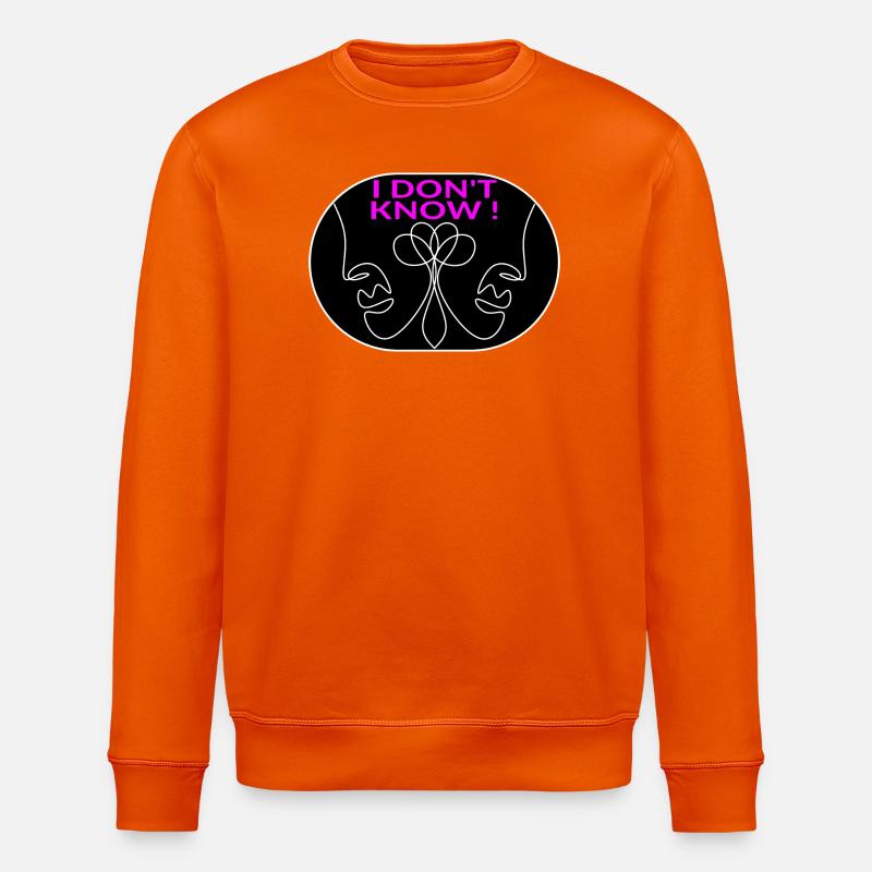 Visage d’art au trait - FLOU - Sweat bio ROLLER Stanley/Stella Unisexe - orange profond