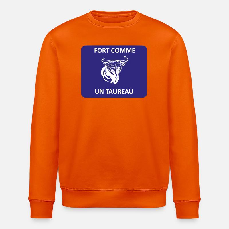 Fort comme un taureau - Sweat bio ROLLER Stanley/Stella Unisexe - orange profond