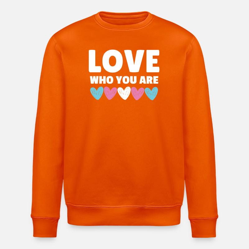 Transgenre. Aimez qui vous êtes - Sweat bio ROLLER Stanley/Stella Unisexe - orange profond