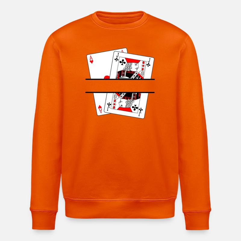 Bannière de blackjack - Sweat bio ROLLER Stanley/Stella Unisexe - orange profond