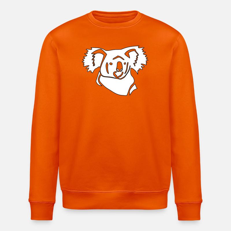 Dessin au trait de koala - Sweat bio ROLLER Stanley/Stella Unisexe - orange profond