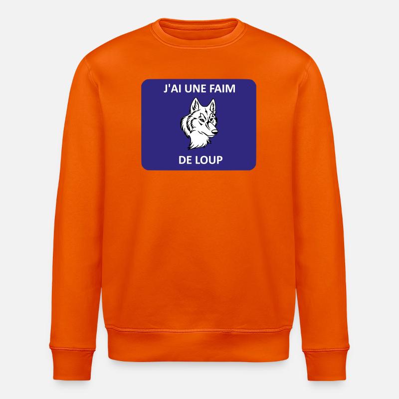 Ich bin hungrig wie ein Wolf - Stanley/Stella Unisex Bio-Sweatshirt ROLLER - Tieforange