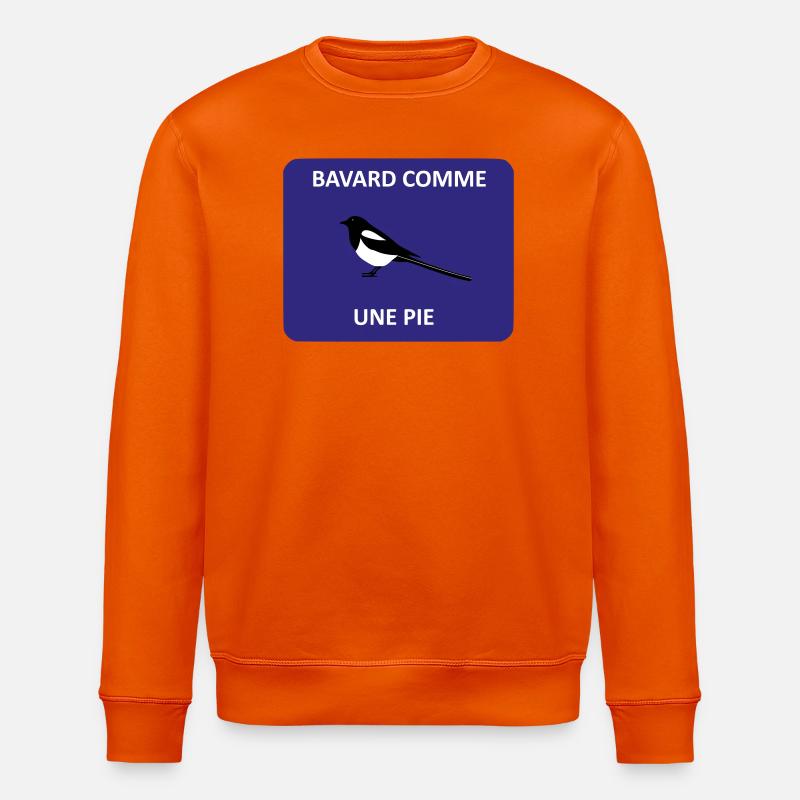 Bavard comme une pie - Sweat bio ROLLER Stanley/Stella Unisexe - orange profond