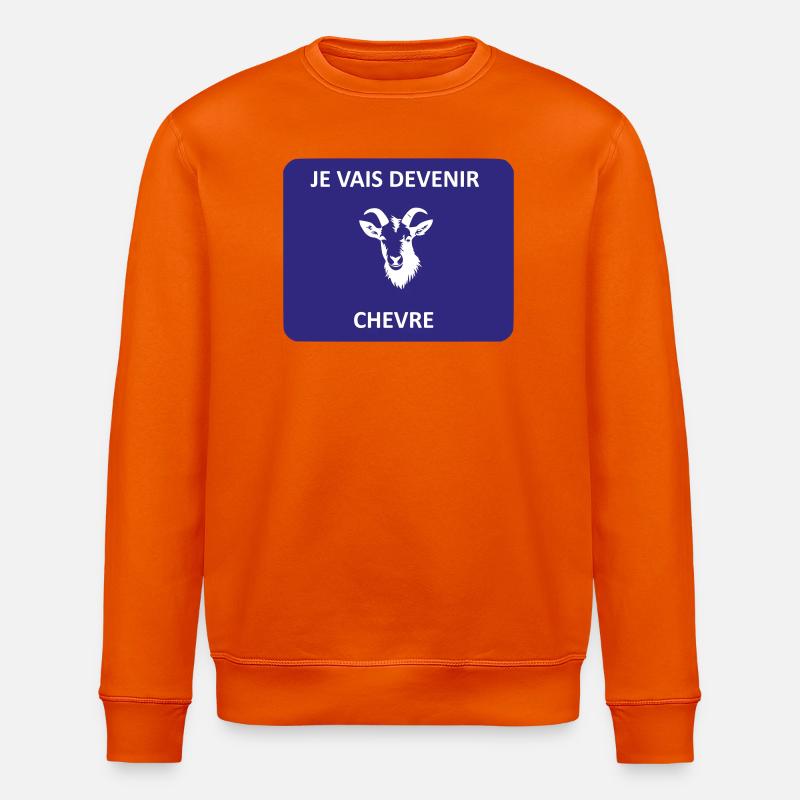 Je vais devenir chèvre - Sweat bio ROLLER Stanley/Stella Unisexe - orange profond