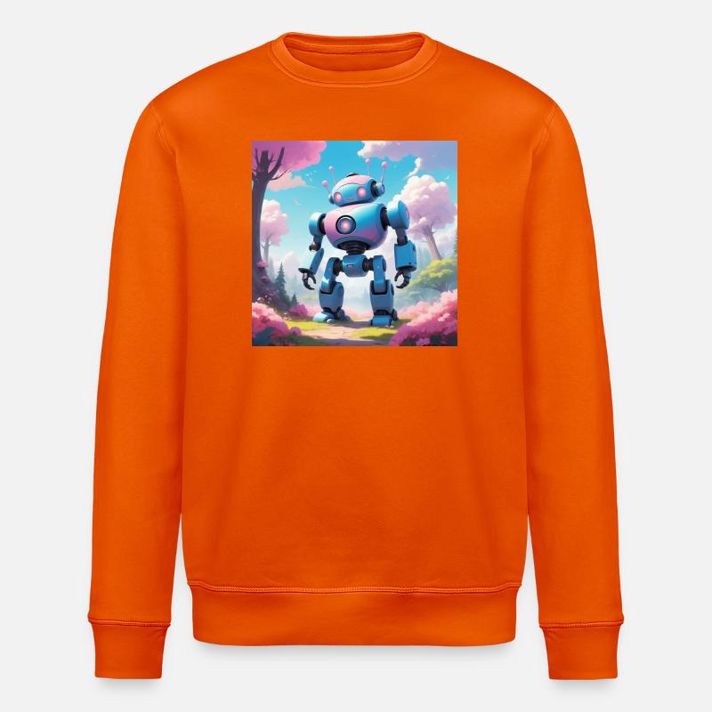 Robot sur la planète de rêve - Sweat bio ROLLER Stanley/Stella Unisexe - orange profond