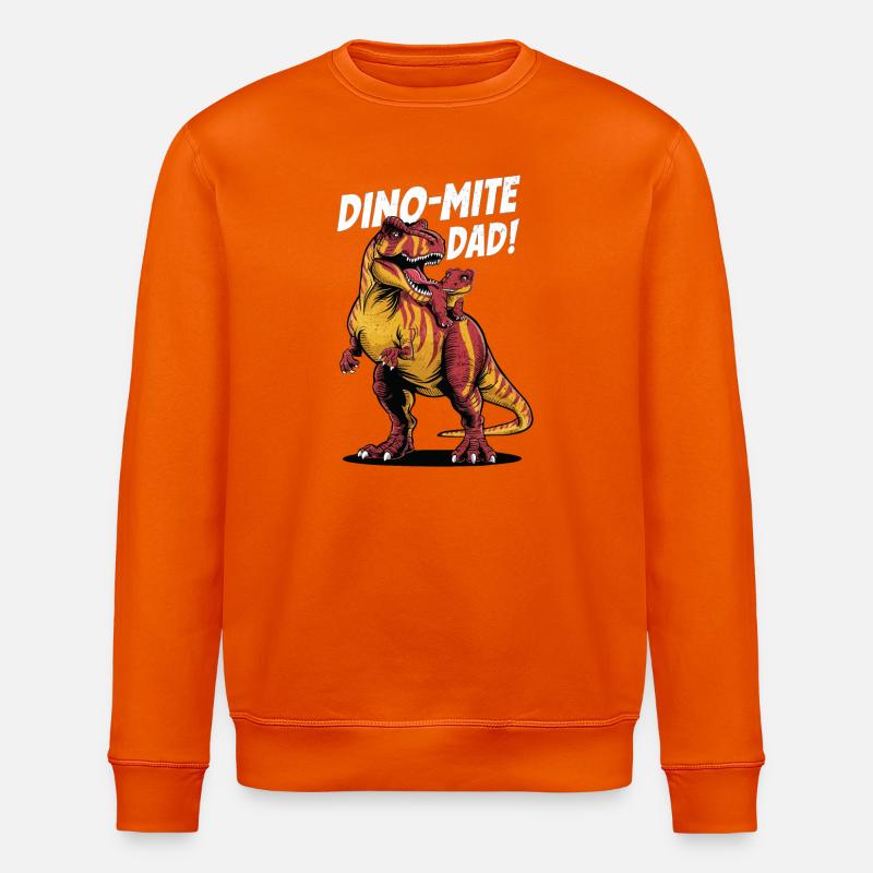 Dino-Mite Dad - T-Rex Power - Sweat bio ROLLER Stanley/Stella Unisexe - orange profond
