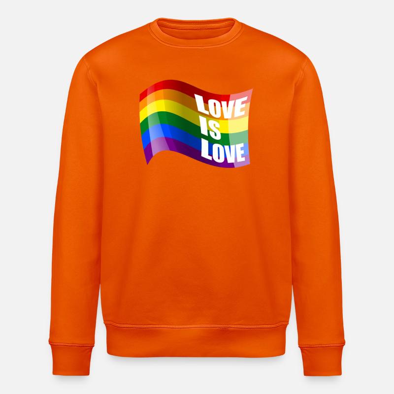 L’amour arc-en-ciel est l’amour - Sweat bio ROLLER Stanley/Stella Unisexe - orange profond