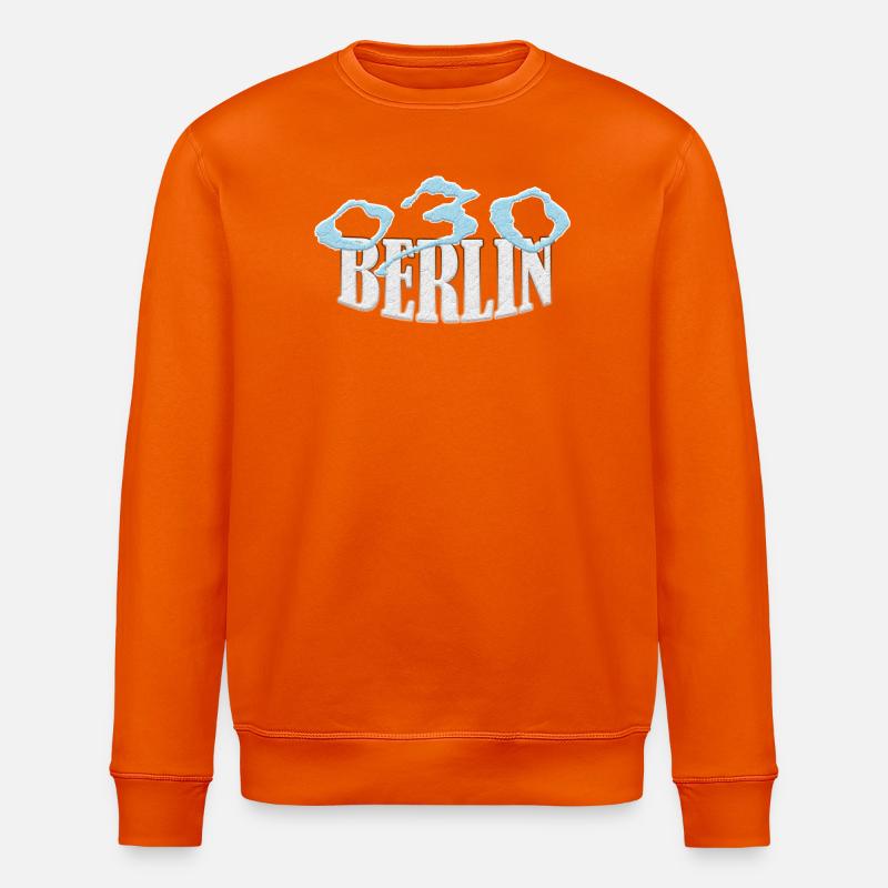 Berlin 030 Shirt exklusive - Stanley/Stella Unisex Bio-Sweatshirt ROLLER - Tieforange