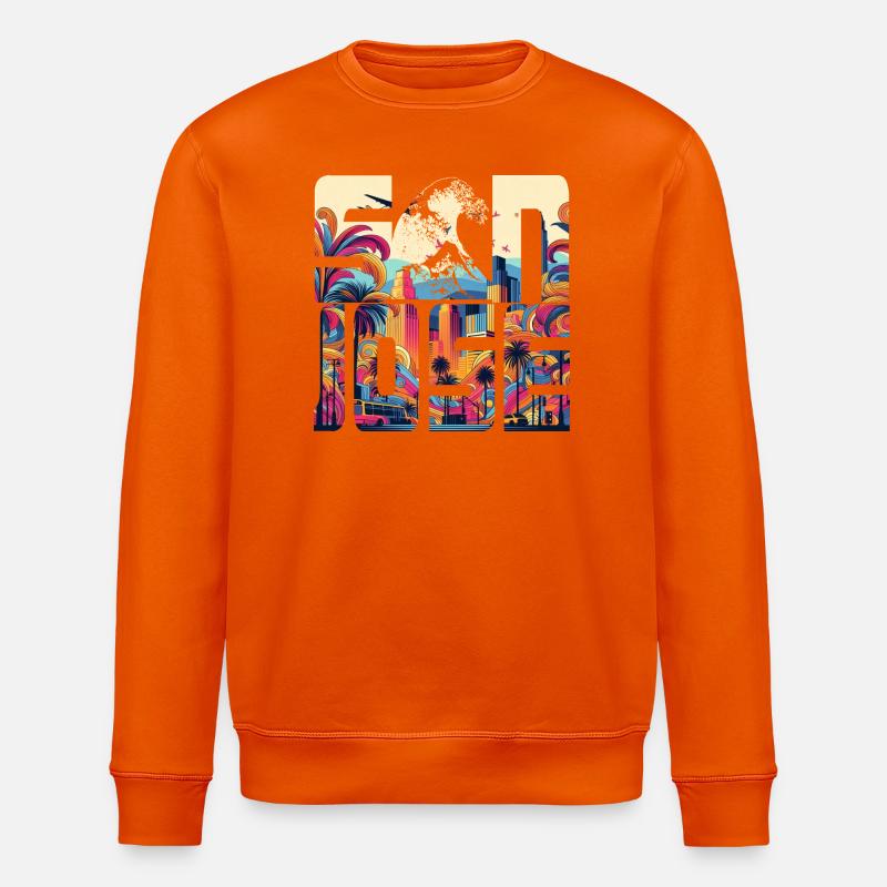 SAN JOSE - Sweat bio ROLLER Stanley/Stella Unisexe - orange profond