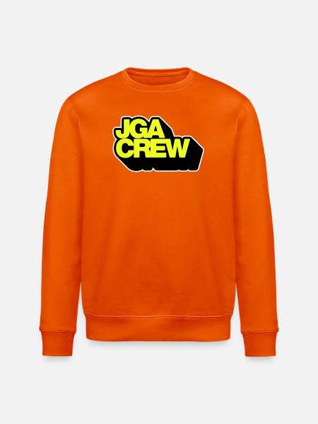 Bachelor Party Crew 3D - Stanley/Stella ROLLER Unisex Organic Sweatshirt - bright orange