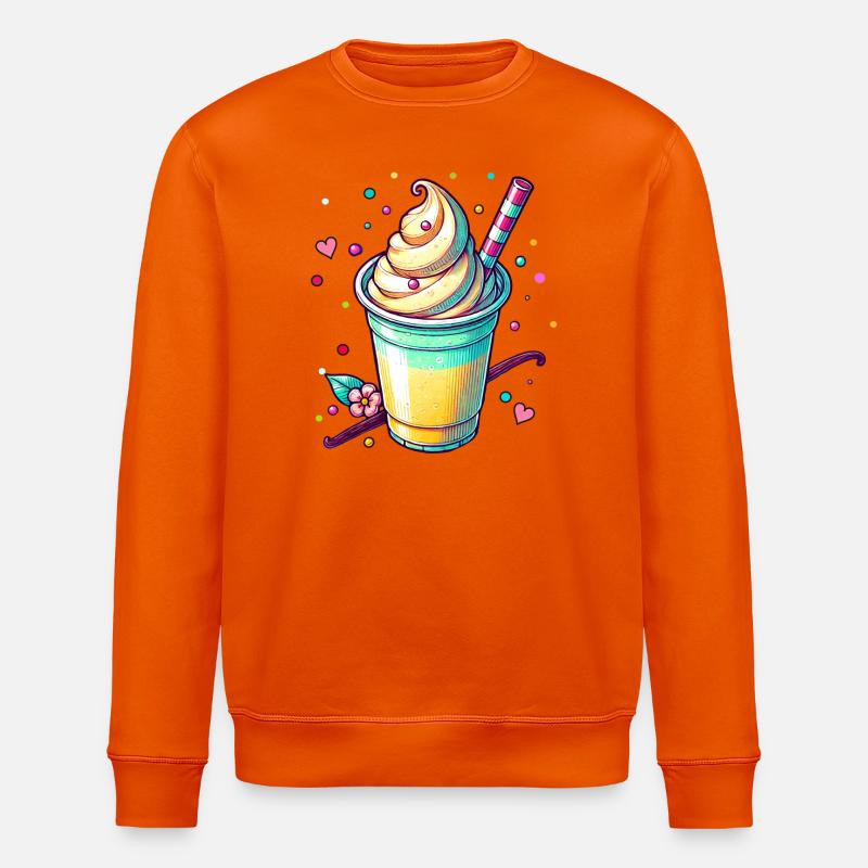 Verführerische Vanillträume:Vanille Milchshake - Stanley/Stella Unisex Bio-Sweatshirt ROLLER - Tieforange