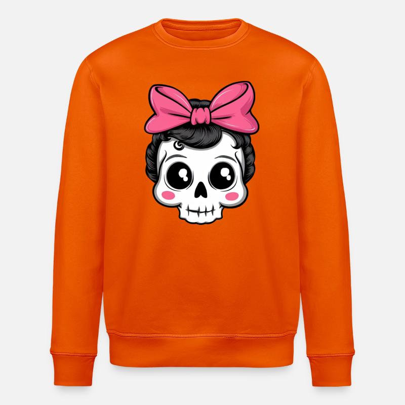 Crâne Rockabilly mignon des années 60 - Sweat bio ROLLER Stanley/Stella Unisexe - orange profond