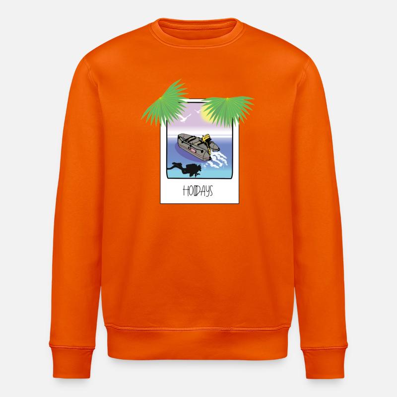 Schnappschuss Urlaub - Stanley/Stella Unisex Bio-Sweatshirt ROLLER - Tieforange