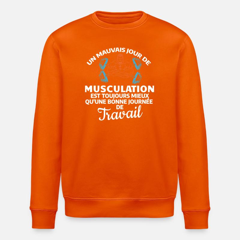 Force et Motivation Musculation - Sweat bio ROLLER Stanley/Stella Unisexe - orange profond