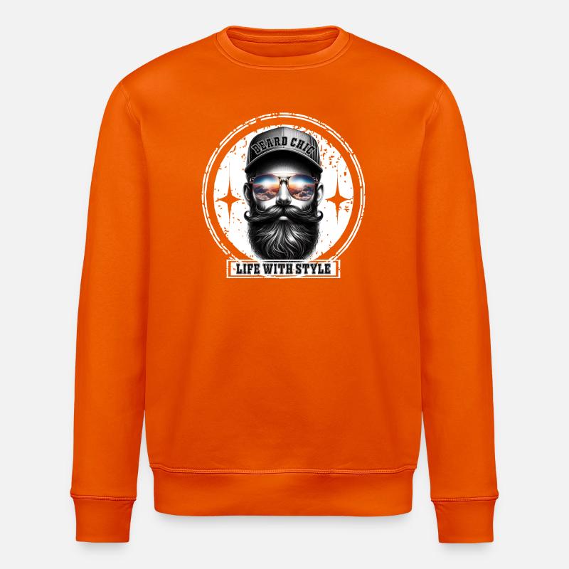 Beard Chic Crépuscule - Stanley/Stella Unisex Bio-Sweatshirt ROLLER - Tieforange