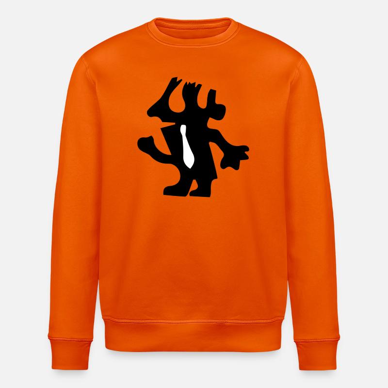 Mann im minimalistischen Design - Stanley/Stella Unisex Bio-Sweatshirt ROLLER - Tieforange