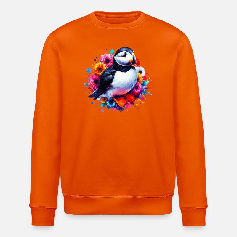 Papageitaucher - Stanley/Stella Unisex Bio-Sweatshirt ROLLER - Tieforange