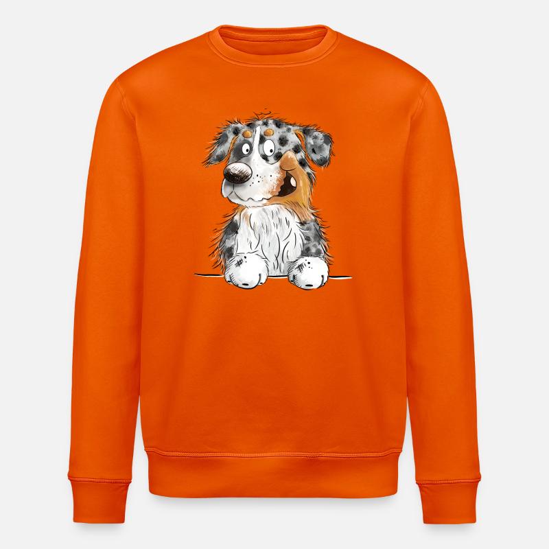 Funny Australian Shepherd Blue Merle - Stanley/Stella Unisex Bio-Sweatshirt ROLLER - Tieforange