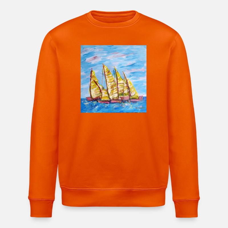 Fjordboot Segelregatte - Stanley/Stella Unisex Bio-Sweatshirt ROLLER - Tieforange