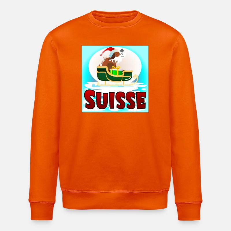 Chien Saint-Bernard Suisse Noël - Sweat bio ROLLER Stanley/Stella Unisexe - orange profond