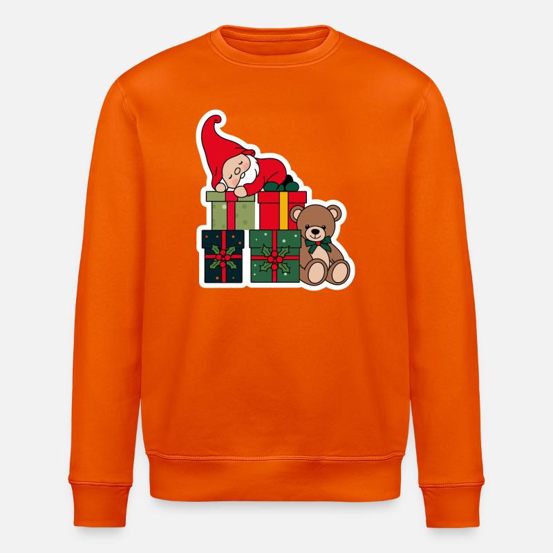 Weihnachts Wichtel - Stanley/Stella Unisex Bio-Sweatshirt ROLLER - Tieforange