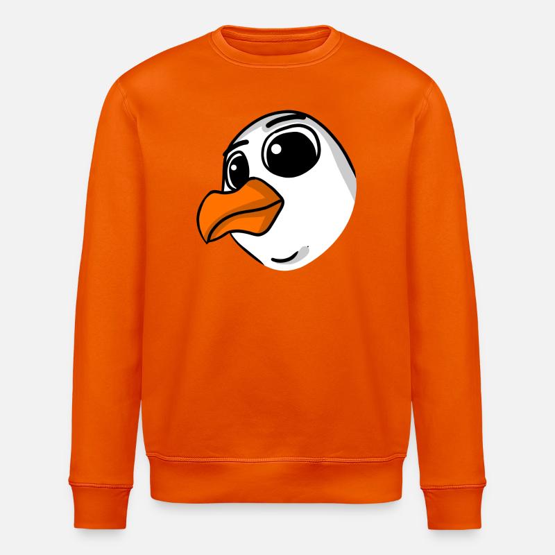 Seagull Head - Stanley/Stella ROLLER Unisex Organic Sweatshirt - bright orange