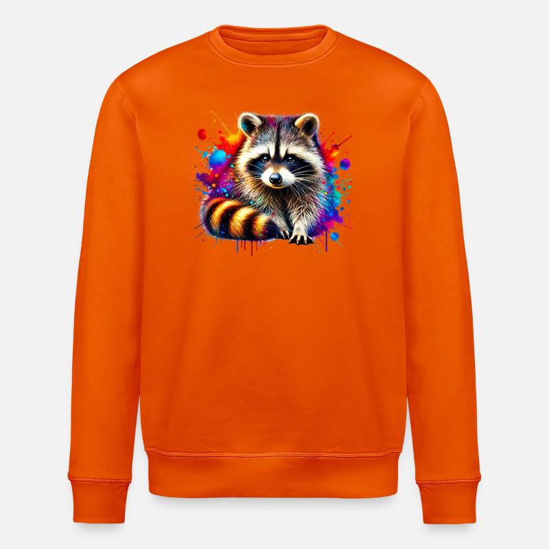 Waschbär - Stanley/Stella Unisex Bio-Sweatshirt ROLLER - Tieforange