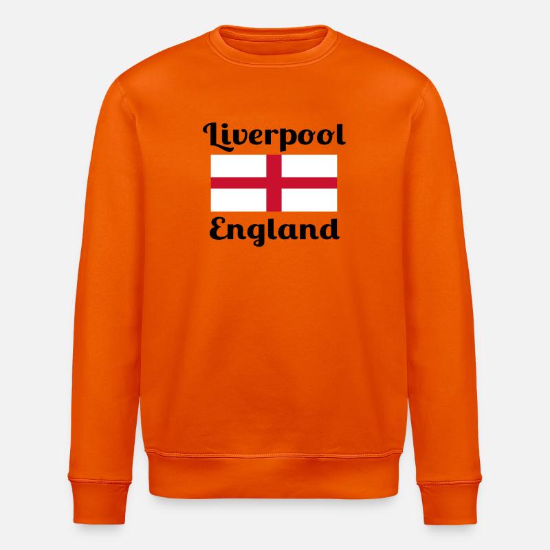 Liverpool, Angleterre - Imprimés élégants - Sweat bio ROLLER Stanley/Stella Unisexe - orange profond