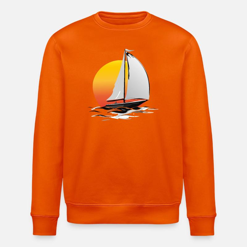 Marin avec soleil - Sweat bio ROLLER Stanley/Stella Unisexe - orange profond