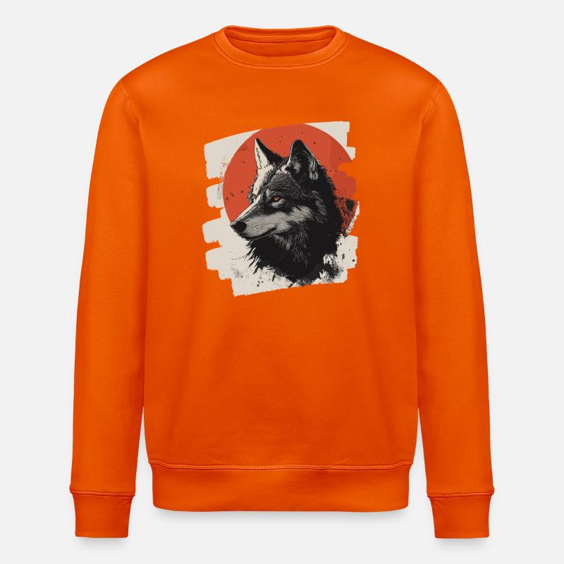 Wolf Retro - Stanley/Stella Unisex Bio-Sweatshirt ROLLER - Tieforange