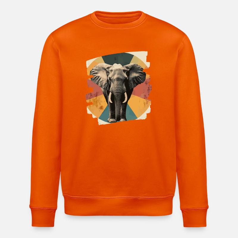 Elefant - Stanley/Stella Unisex Bio-Sweatshirt ROLLER - Tieforange