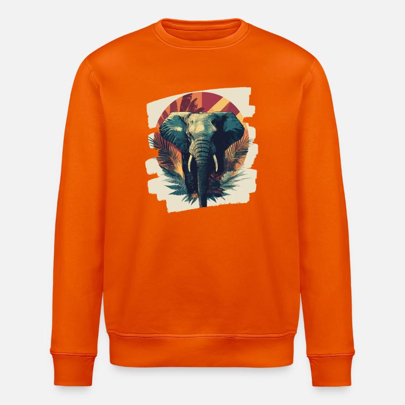 Éléphant - Sweat bio ROLLER Stanley/Stella Unisexe - orange profond