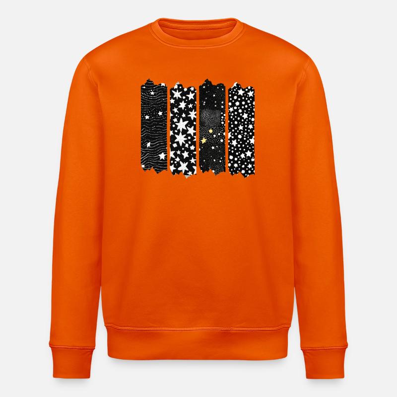 Sternennacht Brush-Design - Stanley/Stella Unisex Bio-Sweatshirt ROLLER - Tieforange