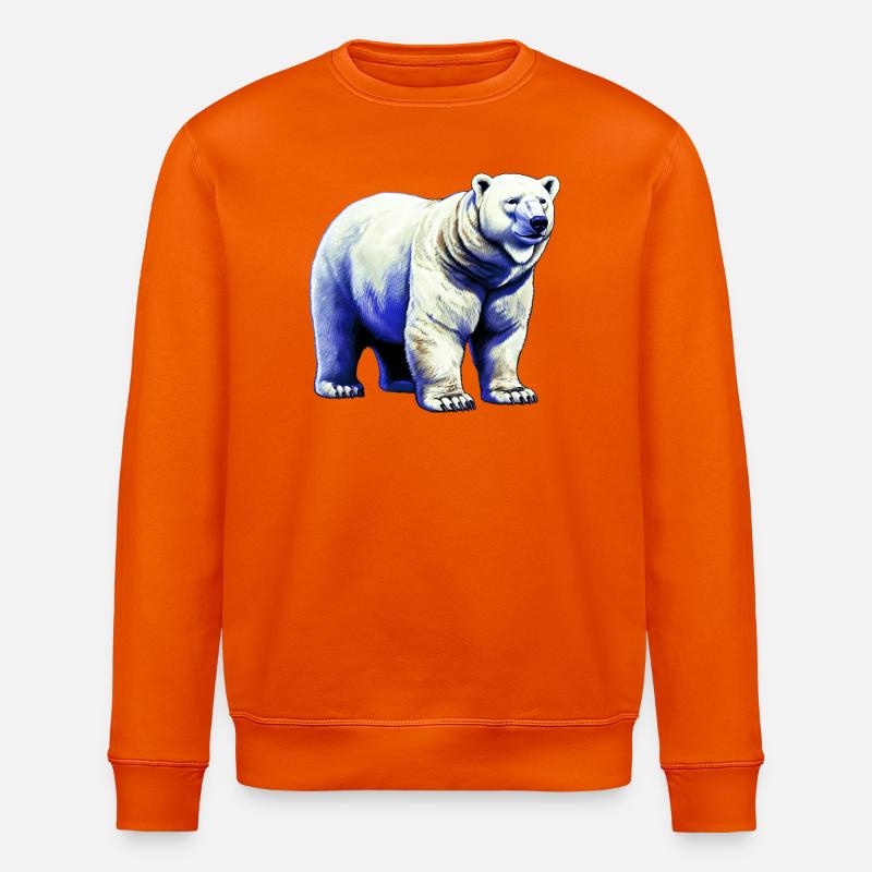 Weißer Eisbär - Stanley/Stella Unisex Bio-Sweatshirt ROLLER - Tieforange