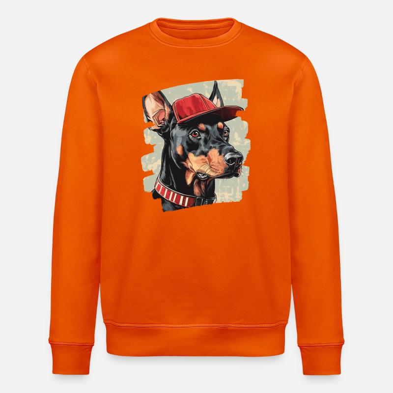Dobermann - Stanley/Stella Unisex Bio-Sweatshirt ROLLER - Tieforange