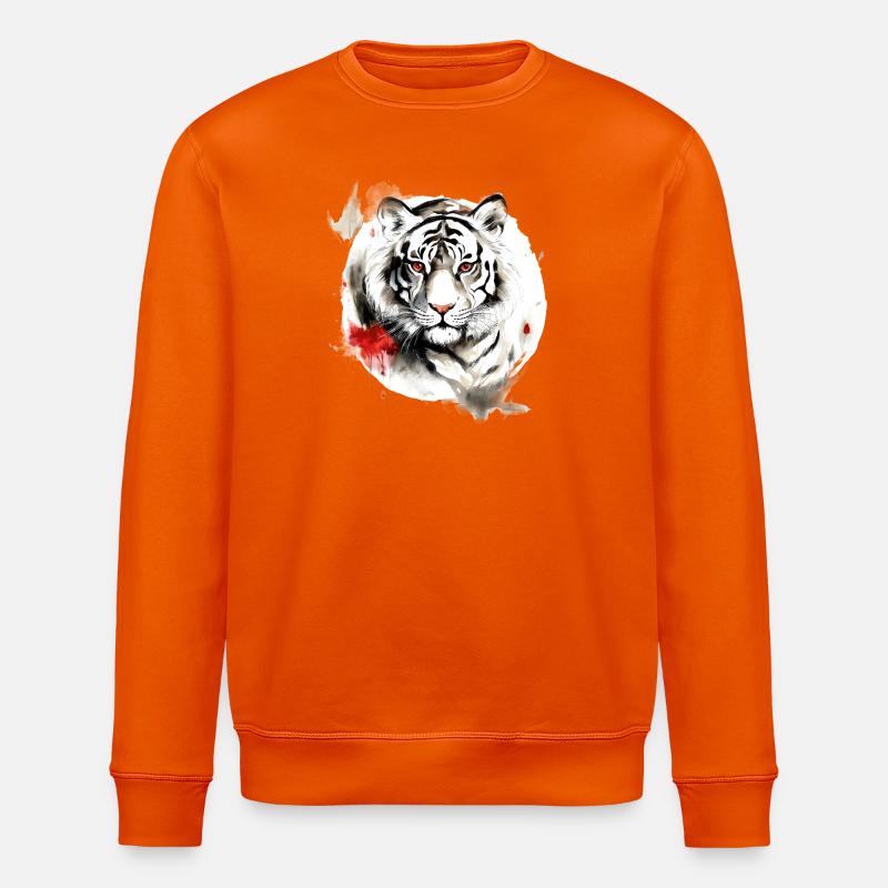 Chinesisches Sternzeichen Tiger - Stanley/Stella Unisex Bio-Sweatshirt ROLLER - Tieforange