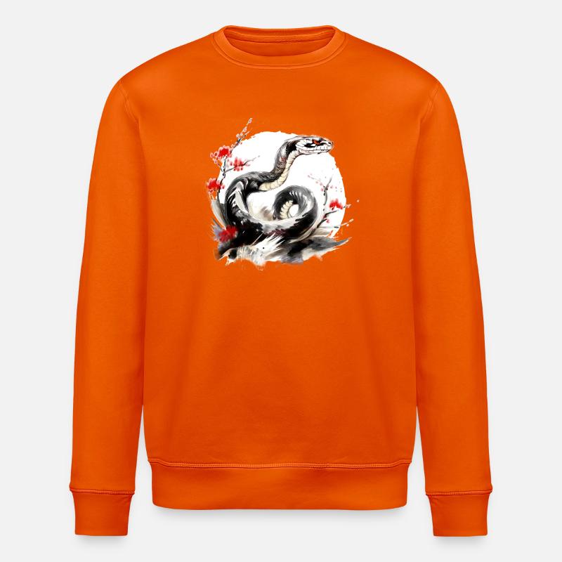 signe du zodiaque chinois Serpent - Sweat bio ROLLER Stanley/Stella Unisexe - orange profond