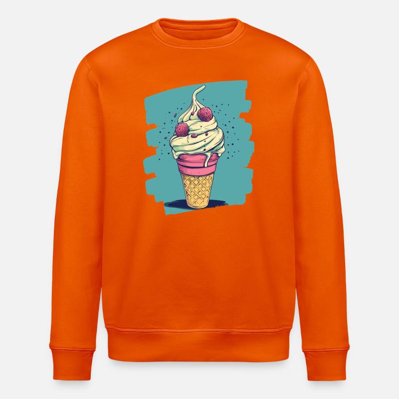 Eiscreme Eis - Stanley/Stella Unisex Bio-Sweatshirt ROLLER - Tieforange