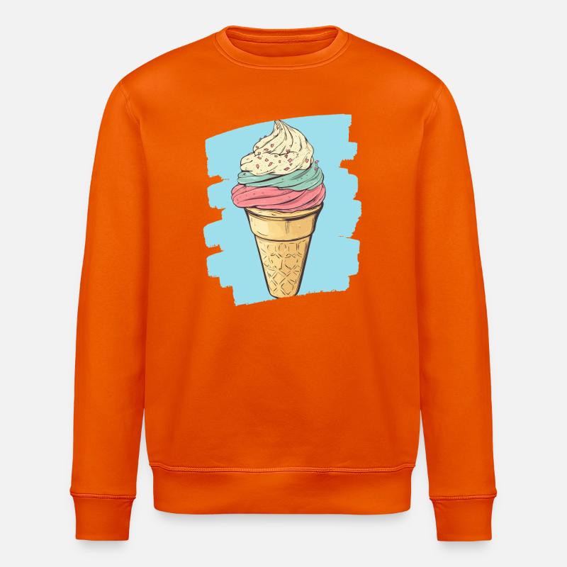 Eiscreme Eis - Stanley/Stella Unisex Bio-Sweatshirt ROLLER - Tieforange