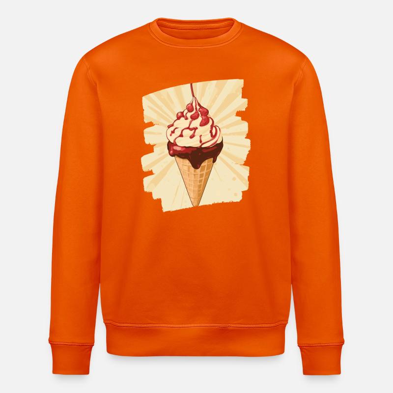 Crème glacée Crème glacée - Sweat bio ROLLER Stanley/Stella Unisexe - orange profond
