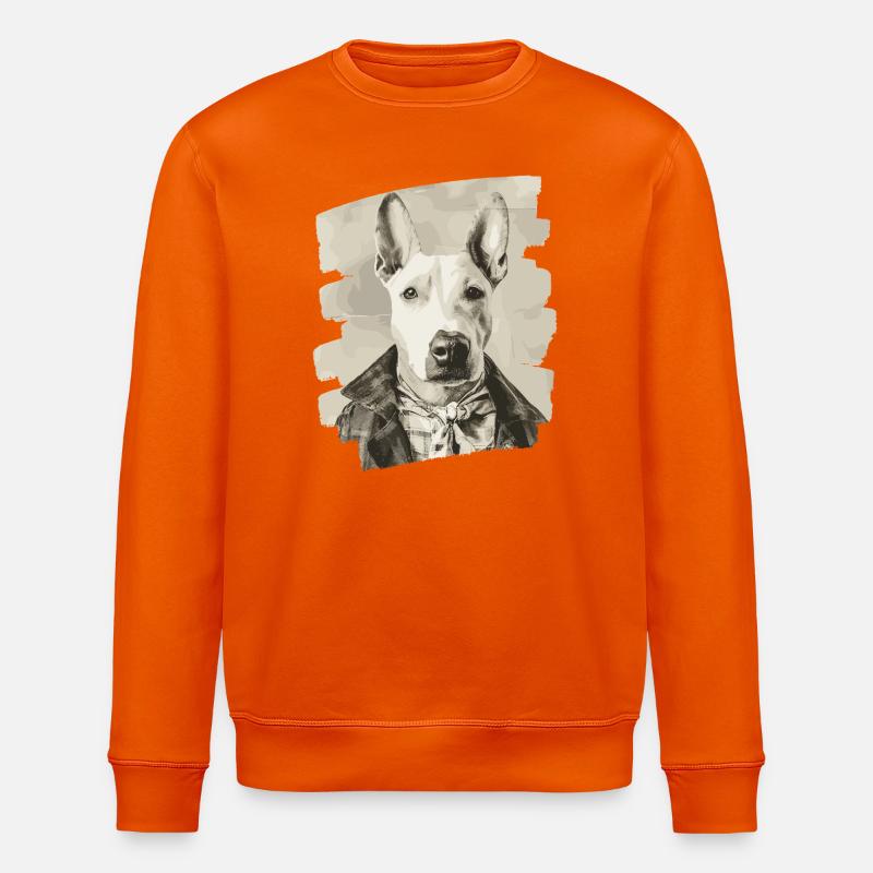 Bullterrier Kampfhund - Stanley/Stella Unisex Bio-Sweatshirt ROLLER - Tieforange