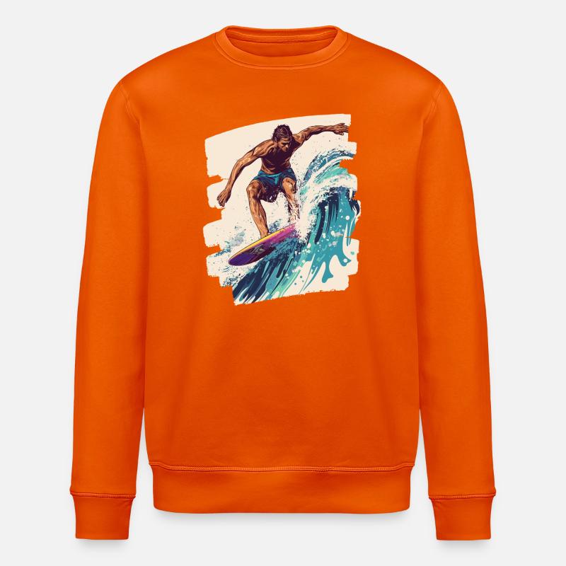 Surfeur Surf Planche de surf Surf - Sweat bio ROLLER Stanley/Stella Unisexe - orange profond